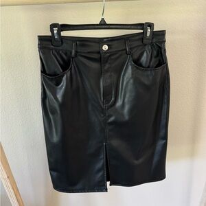 NWT! Faux Leather Skirt